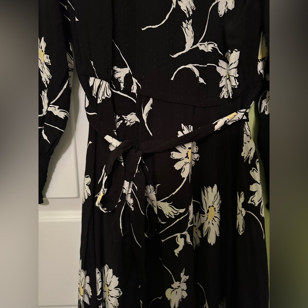 NWT Talbots Black Vintage Style Daisy Fit and Flare Dress Size 6 - Picture 8 of 13